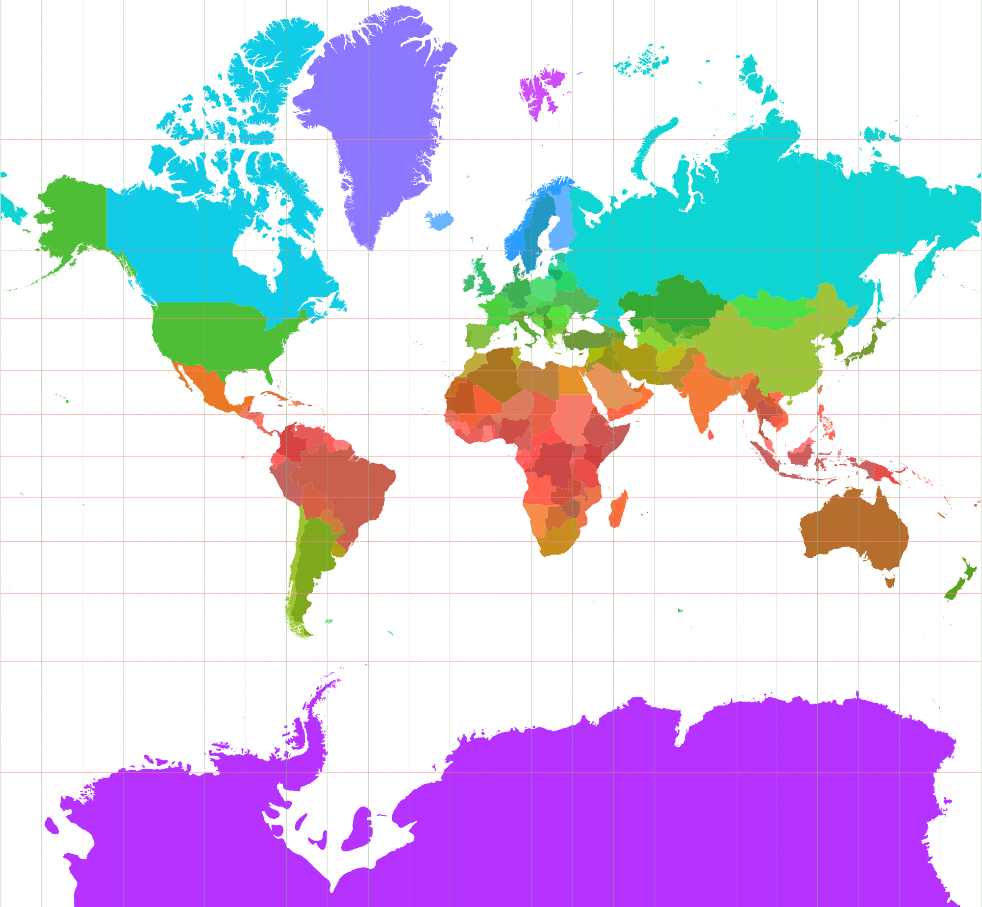 Mercator map example