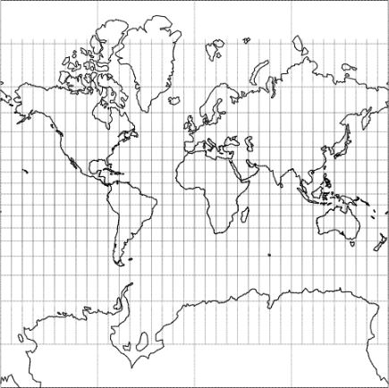 Default Mercator map